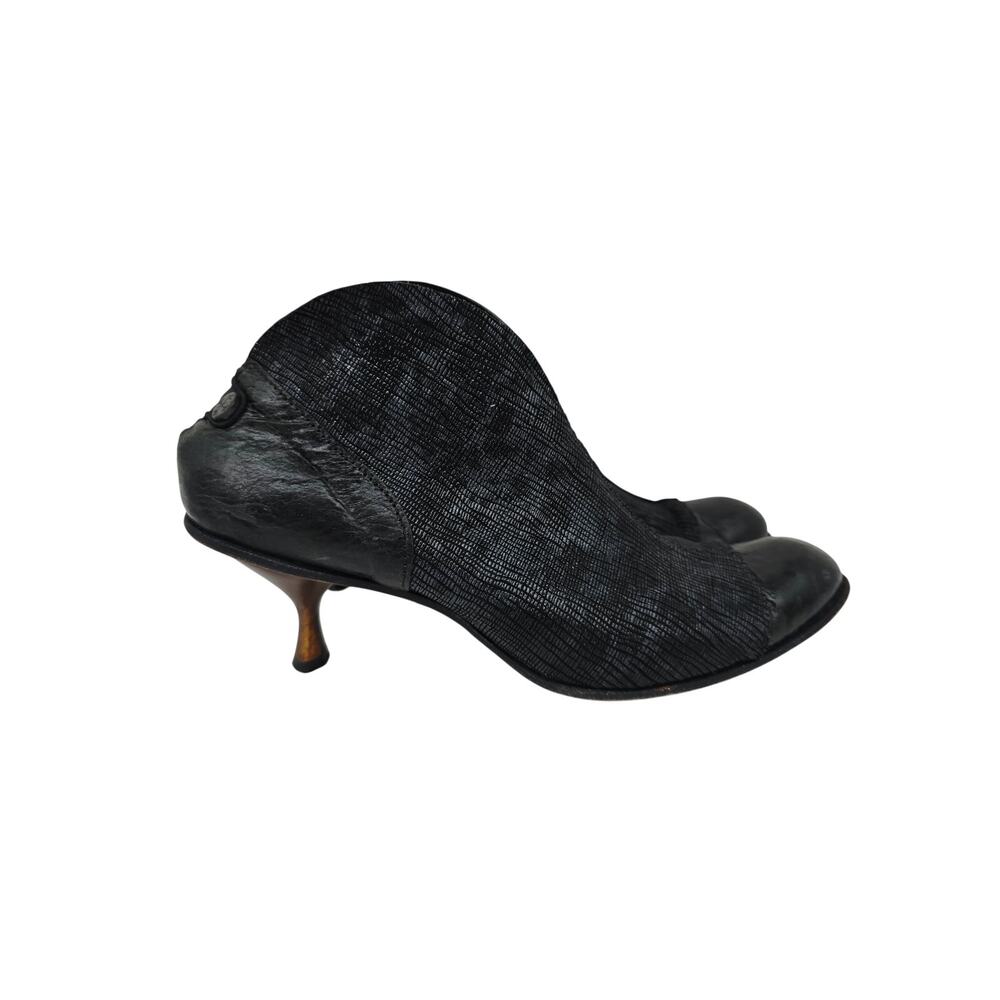 Cydwoq Handmade Heeled Leather Booties Black 39